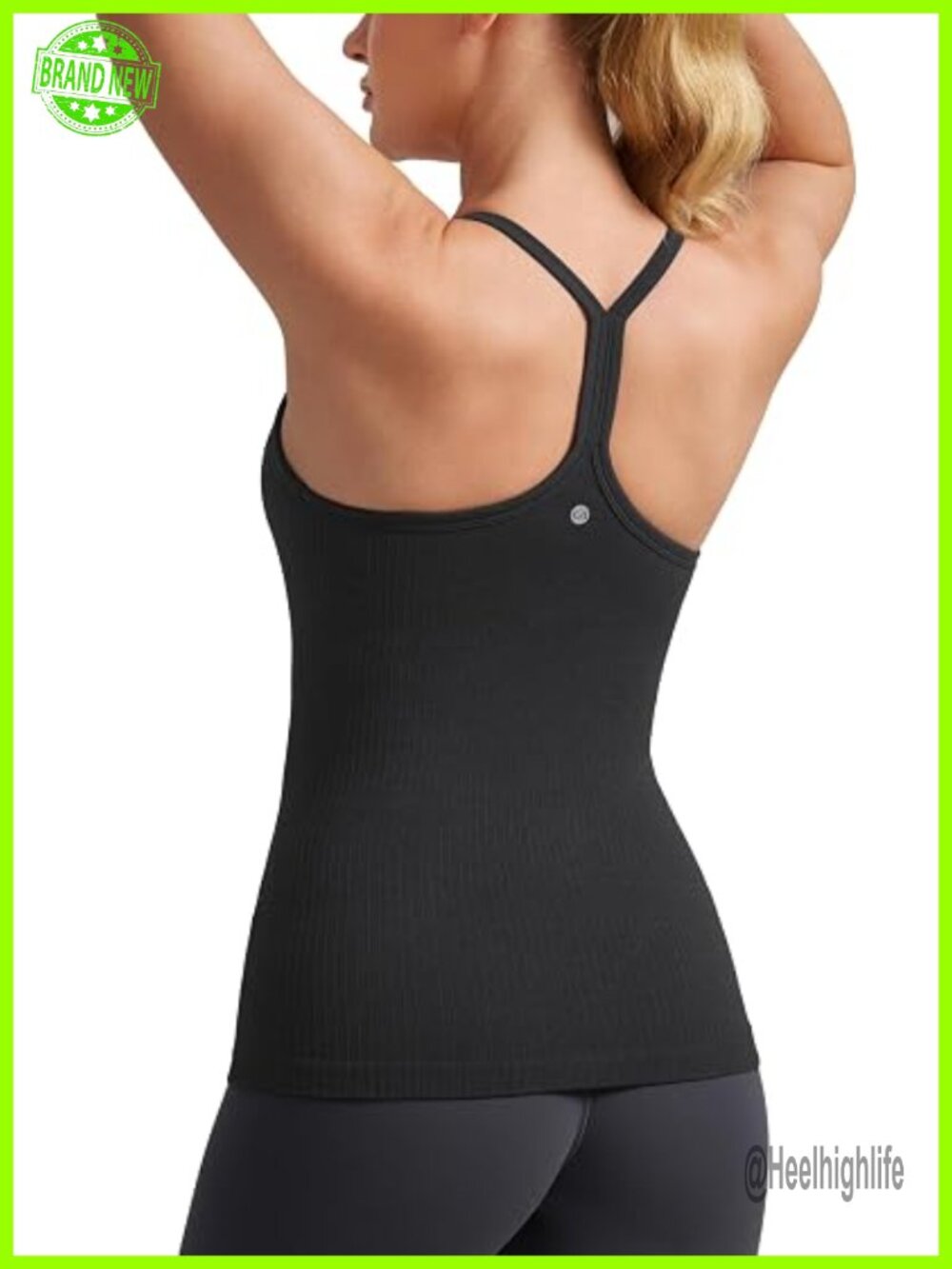 Seamless Racerback Tank Top with Built in Bra